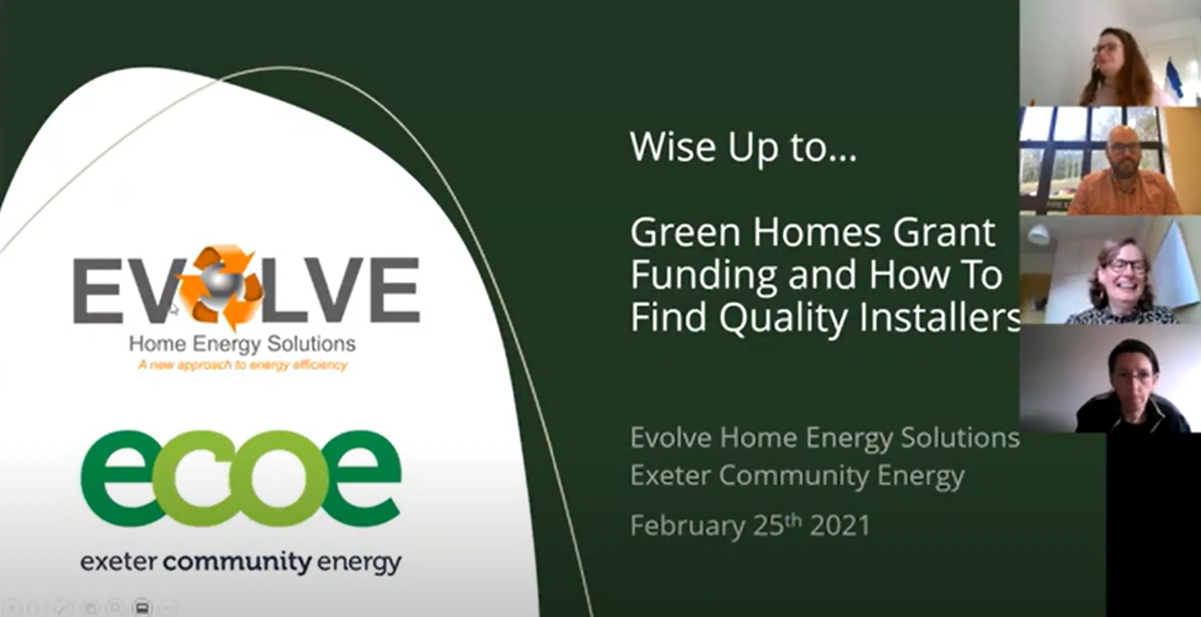 Evolve Green Homes Grant Webinar Part 1