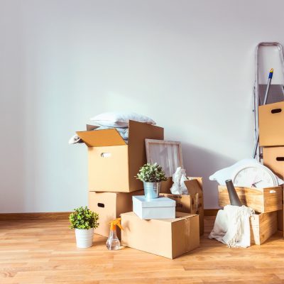 House Moving boxes home, house move
