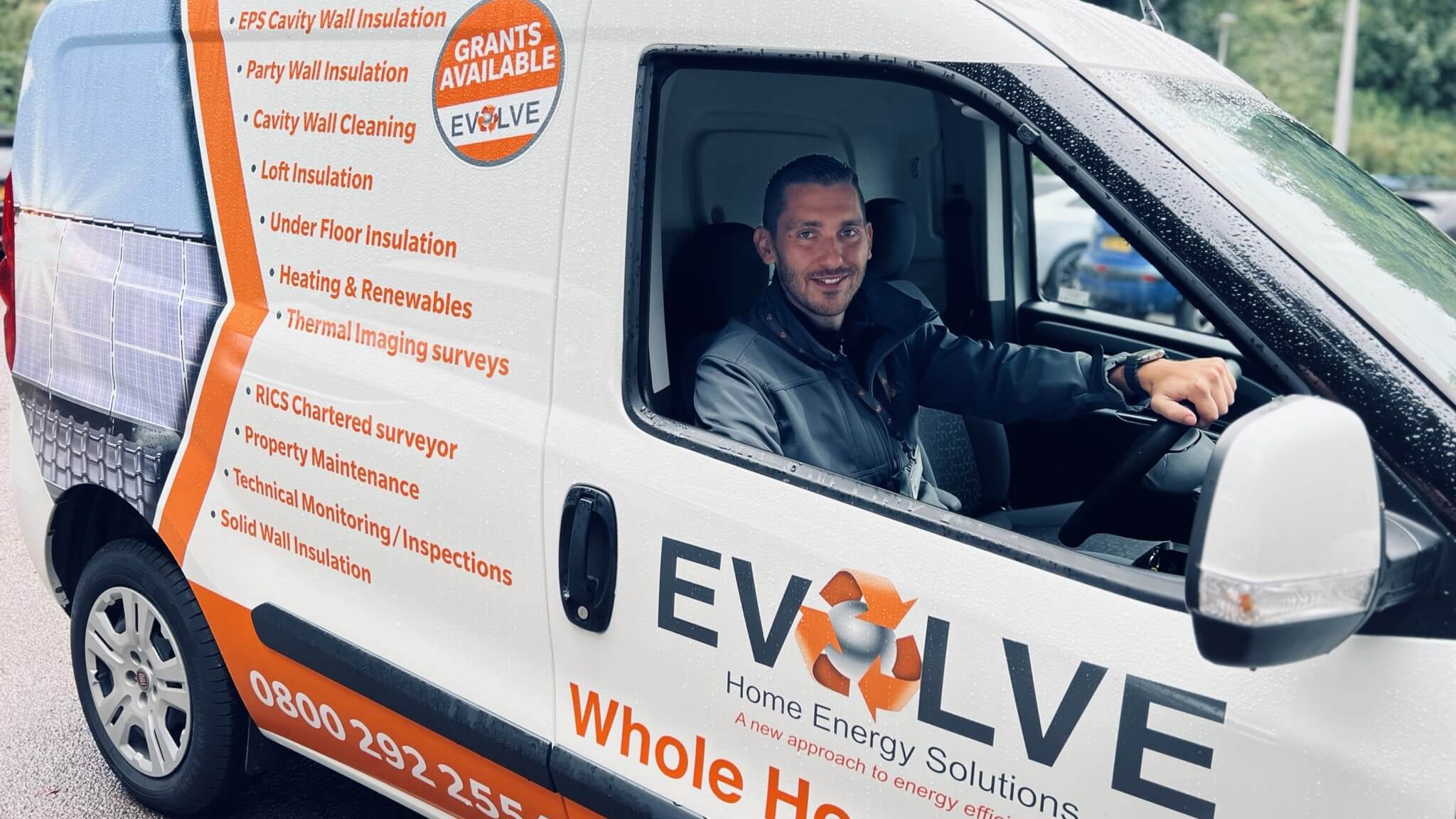 evolve home energy solutions installation van