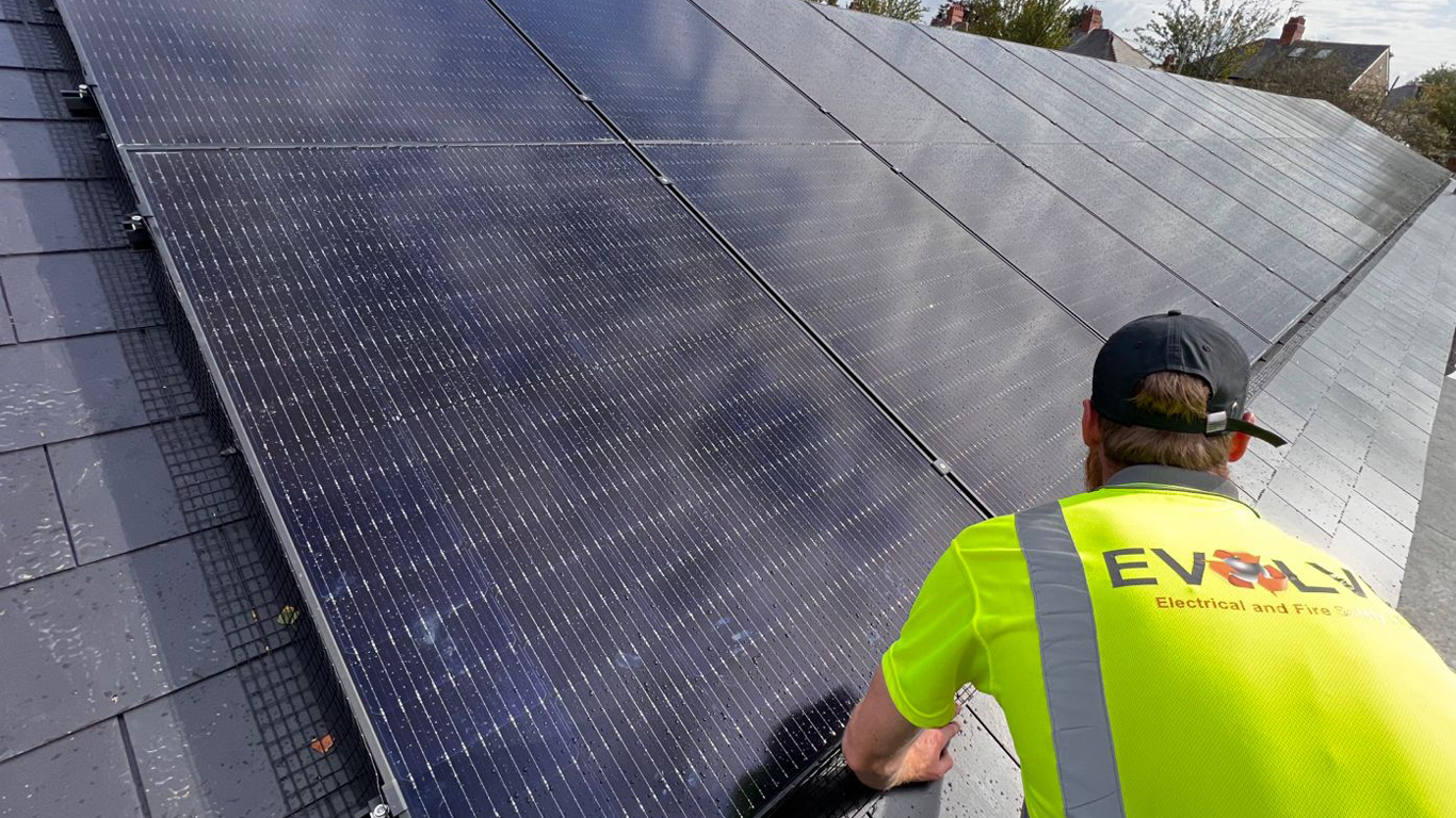 maes-y-coed community centre solar panel installation